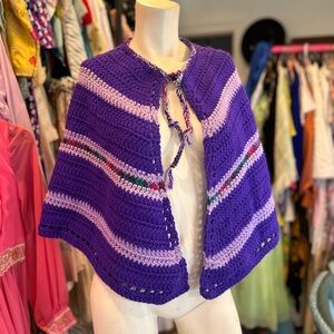 Purple Crochet 🧶 Cape